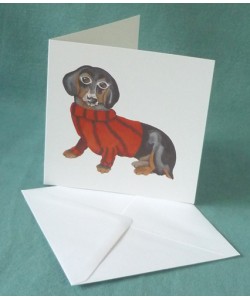 Dachshund in Jumper Card Dachshund in Jumper Card